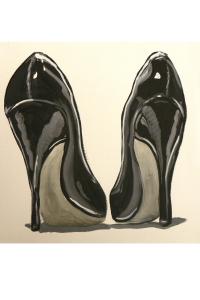 Painting Of The Day - Black Patent Pumps